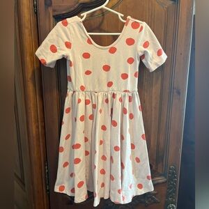 Alice + Ames Size 6 Charming White and Red Polka Dot Kids Dress